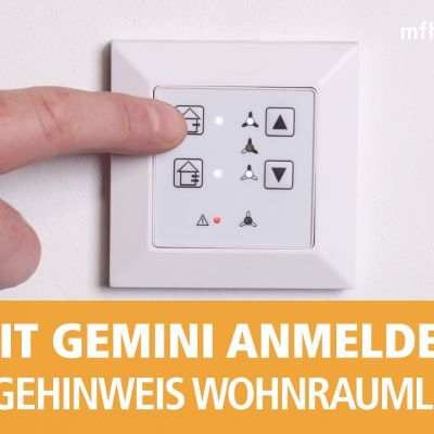 AIRUNIT GEMINI an Regelung anmelden
