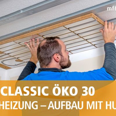 IDEAL CLASSIC ECO 30: Installation as ceiling heating / Construction with hat profile