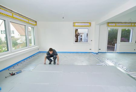The slabs can be walked on after a few hours.